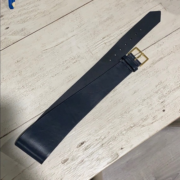 Authentic Tory Burch blue navy leather belt - Picture 7 of 7